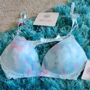 nwt juniors so soft lift 34b watercolor bra